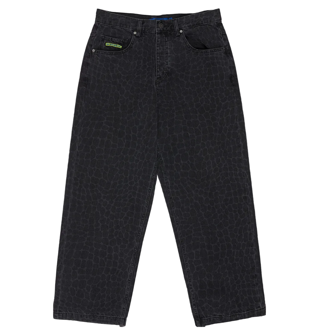 Men's Baggy Denim Snake Print Pants